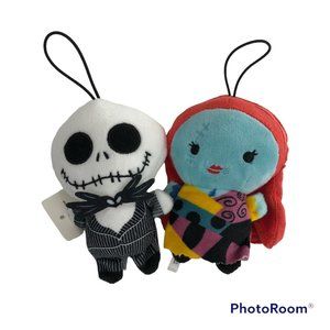 Hallmark Nightmare Before Christmas Jack Skellington Sally Small Plush Ornaments
